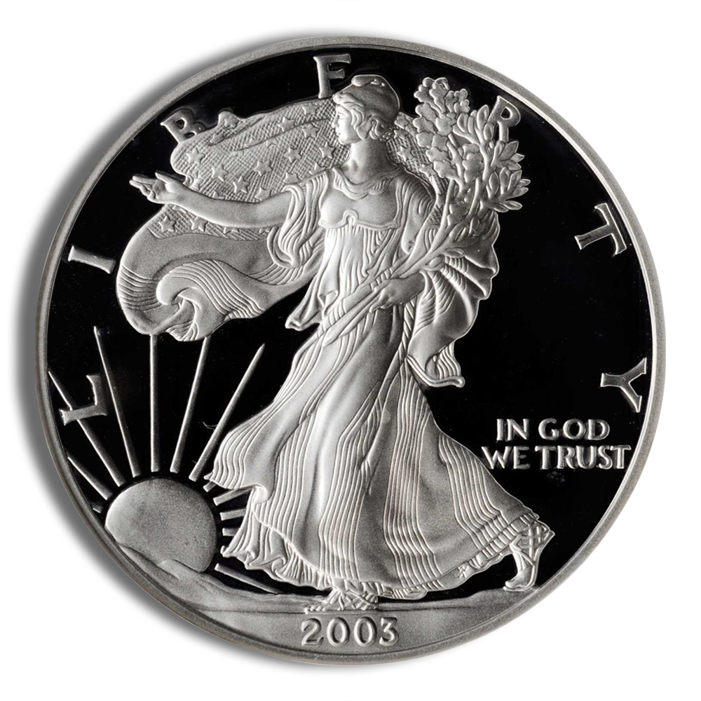 2003-W Proof Silver Eagle with Box & COA