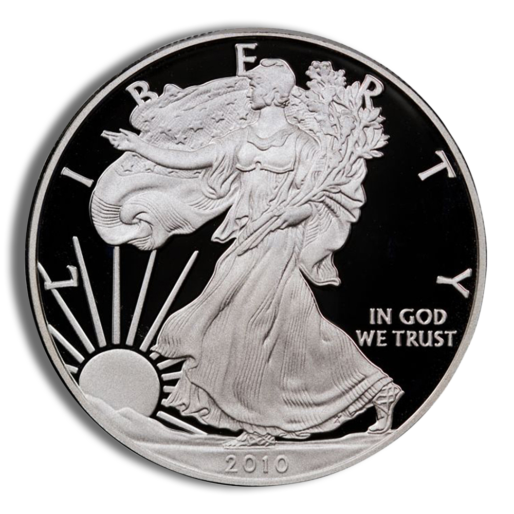 2010-W Proof Silver Eagle with Box & COA