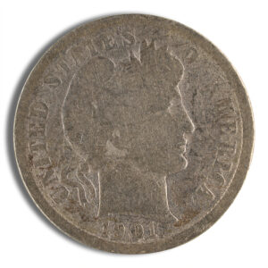 $1 FV 90% Silver Barber Dimes – Avg Circ
