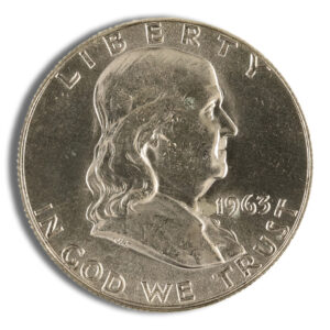 $1 FV 90% Silver Franklin Half Dollars – AU