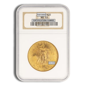 $20 Gold Saint-Gaudens Double Eagle – NGC MS65
