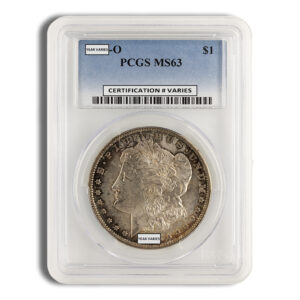 Pre-1921 Morgan Dollar – PCGS MS63 (Toned)