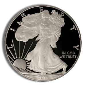2018-W Proof Silver Eagle with Box & COA
