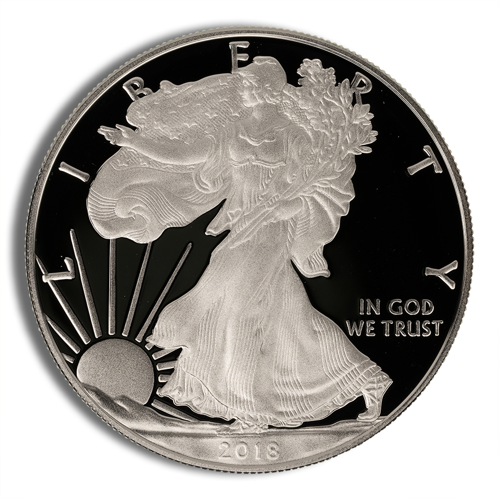 2018-W Proof Silver Eagle with Box & COA