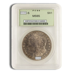 Pre-1921 Morgan Dollar – PCGS MS65 (Toned)