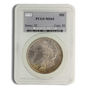 Pre-1921 Morgan Dollar – PCGS MS64 (Toned)