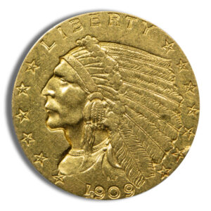 $2.5 Gold Indian Quarter Eagle – Cleaned/Low Grade