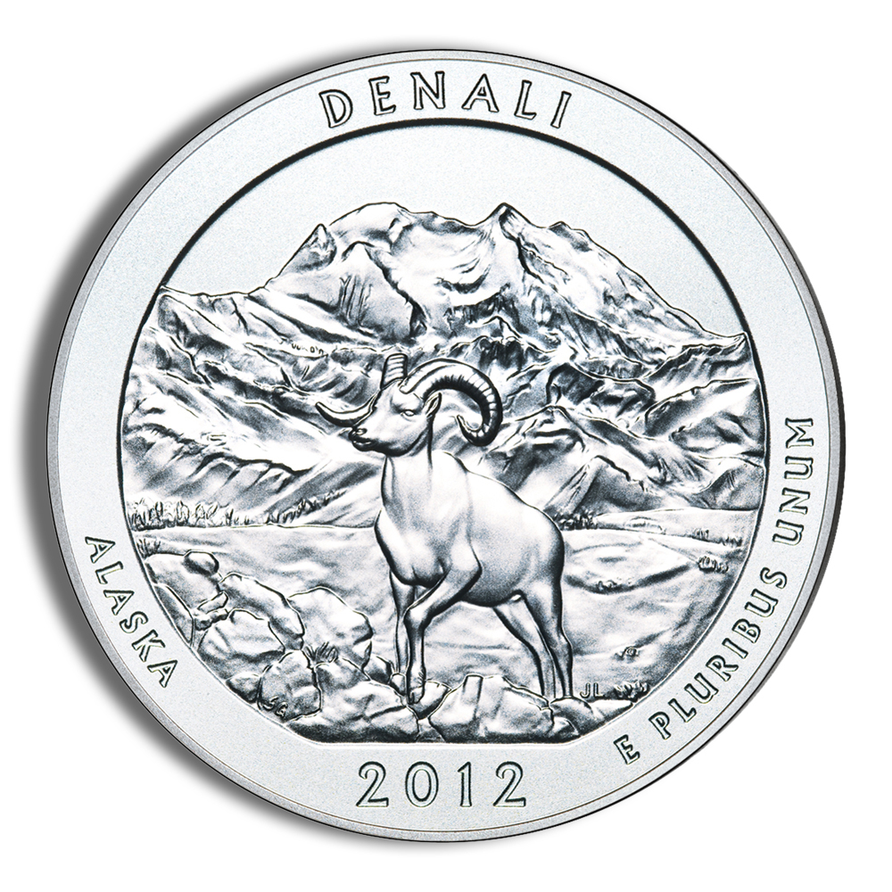 2012-P 5 oz ATB Denali Silver Coin - Burnished (Cap Only)