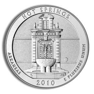 2010-P 5 oz ATB Hot Springs Silver Coin – Burnished (Cap Only)