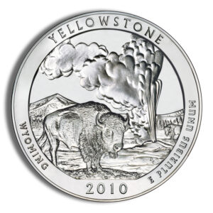 2010 5 oz ATB Yellowstone Silver Coin – BU