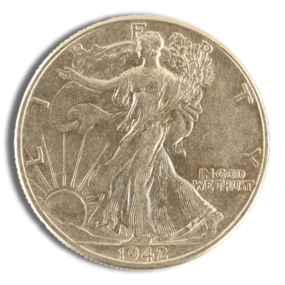 $1 FV 90% Silver Walking Liberty Half Dollars - XF/AU