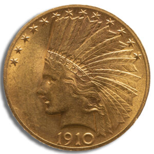 $10 Gold Indian Eagle – AU