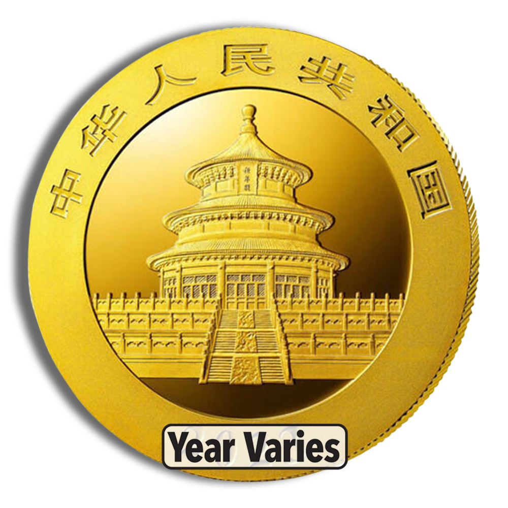 30 gram China Gold Panda - BU - Unsealed (Year Varies)