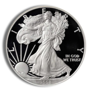 2008-W Proof Silver Eagle with Box & COA