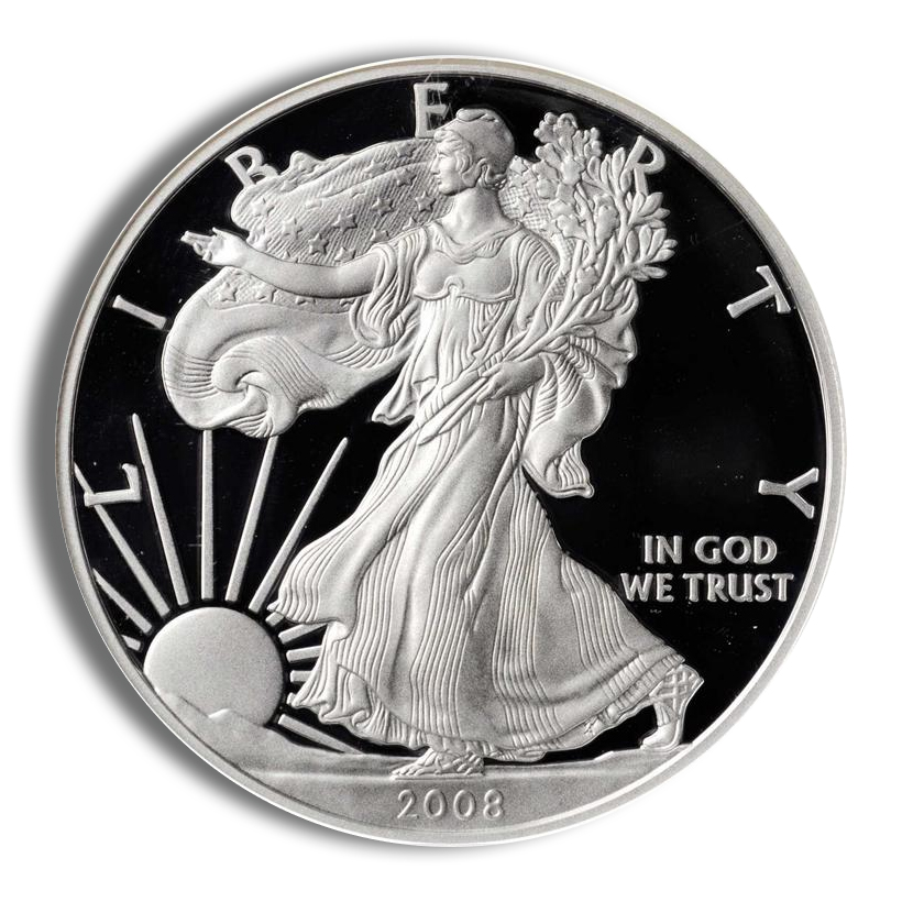 2008-W Proof Silver Eagle with Box & COA