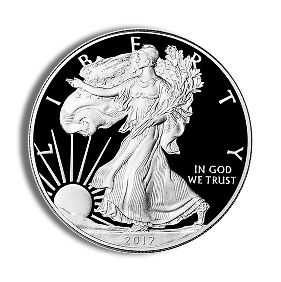 2017-W Proof Silver Eagle with Box & COA