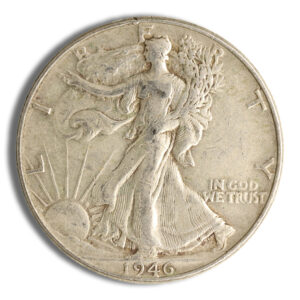 $1 FV 90% Silver Walking Liberty Half Dollars – XF