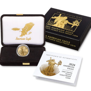 2024-W 1/10 oz Proof Gold Eagle $5 – Box & COA