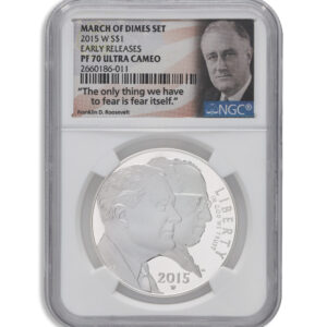 2015-W $1 March of Dimes Silver Commem – NGC PF70