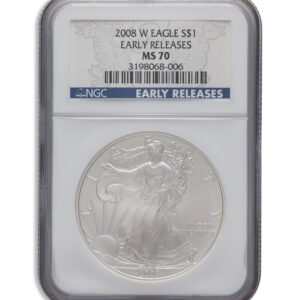 2008-W Burnished Silver Eagle NGC MS70 ER