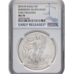 2014-W Burnished Silver Eagle NGC MS70 ER