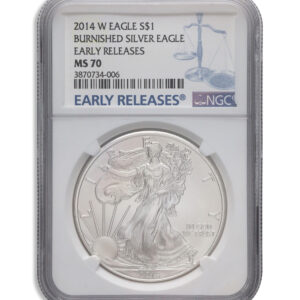2014-W Burnished Silver Eagle NGC MS70 ER