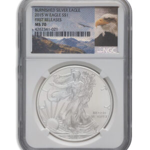 2015-W Burnished Silver Eagle NGC MS70 ER