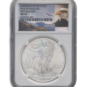 2015-W Burnished Silver Eagle NGC MS70 ER