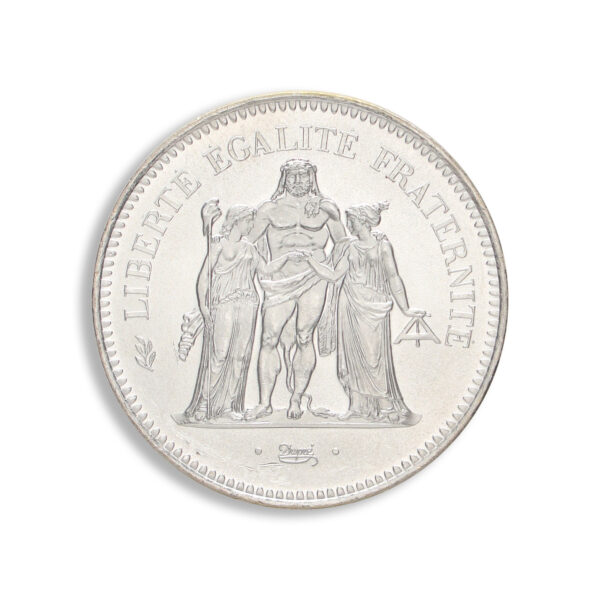France 50 Francs Hercules Silver Coin
