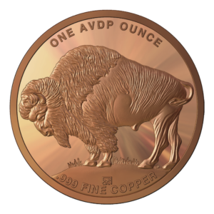 1 oz Copper Round - Buffalo Design