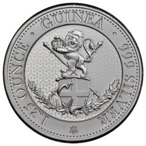 1.25 oz St. Helena Standing Lion Guinea Silver Coin (Year/Design Varies)