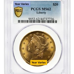 $20 Gold Liberty Double Eagle – PCGS MS62