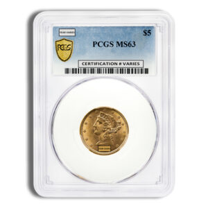$5 Gold Liberty Half Eagle – PCGS MS63