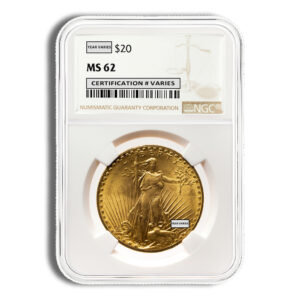 $20 Gold Saint-Gaudens Double Eagle – NGC MS62