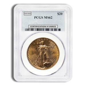 $20 Gold Saint-Gaudens Double Eagle – PCGS MS62