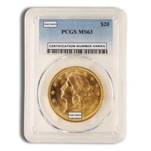 $20 Gold Liberty Double Eagle – PCGS MS63