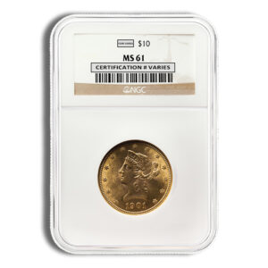 $10 Gold Liberty Eagle – NGC MS61