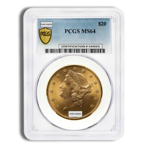 $20 Gold Liberty Double Eagle – PCGS MS64