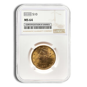 $10 Gold Liberty Eagle – NGC MS64