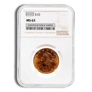 $10 Gold Liberty Eagle – NGC MS63