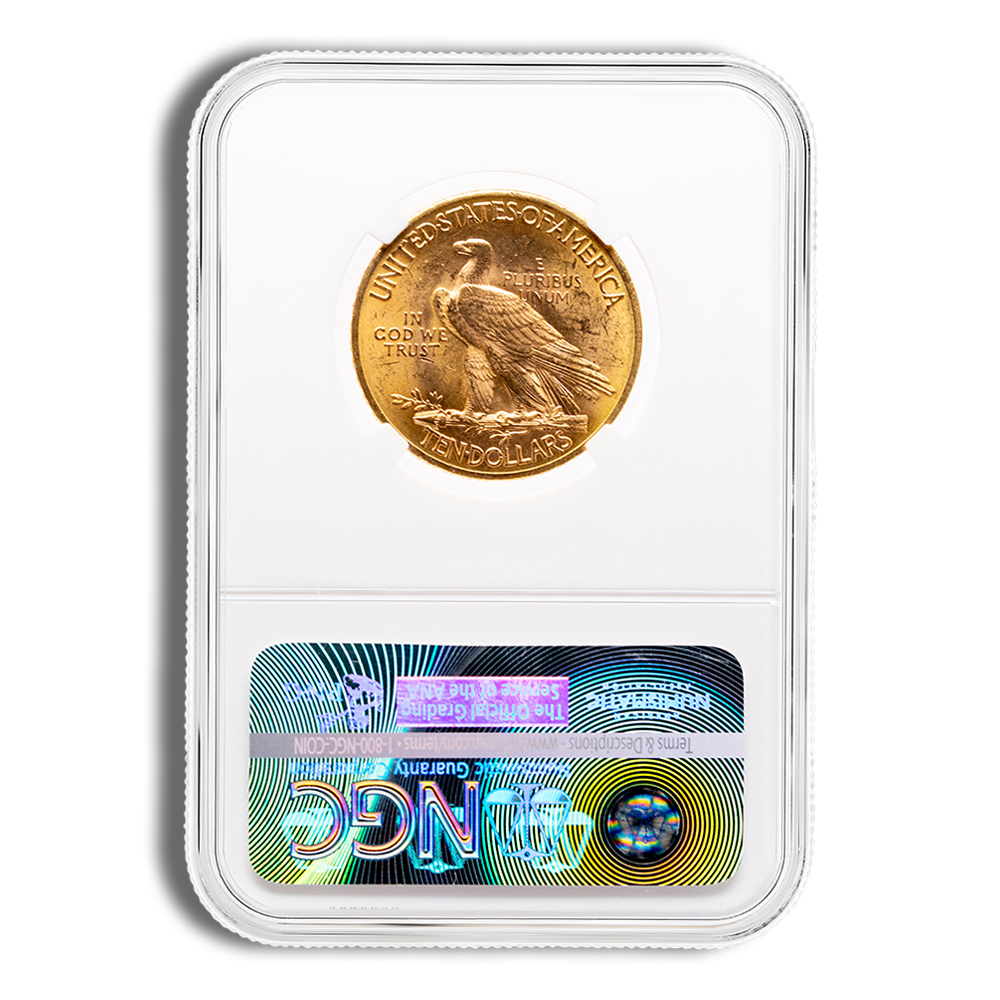$10 Gold Indian Eagle - NGC MS63