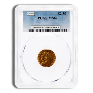 $2.5 Gold Indian Quarter Eagle – PCGS MS62
