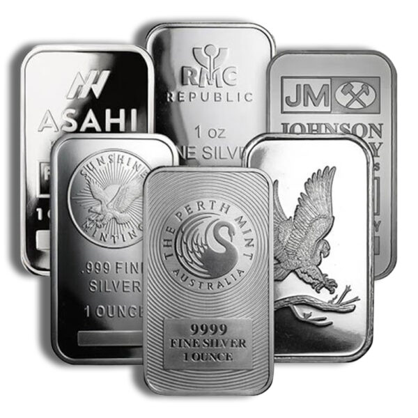 1 oz Silver Bar — Brand Varies