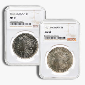 1921 Morgan Dollar – NGC MS60-MS62