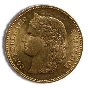 Switzerland Gold 20 Francs – Helvetica (1883-1896)