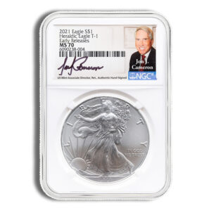 2021 Silver Eagle NGC MS70 ER – Type 1 (Jon Cameron)