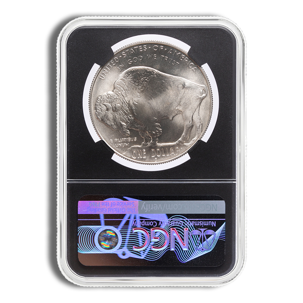 2001-D $1 Silver Buffalo Commem - NGC MS69 (Black Core)