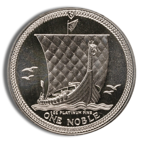 Isle of Man one-ounce Platinum Noble obverse