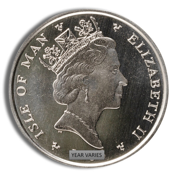 Isle of Man one-ounce Platinum Noble reverse