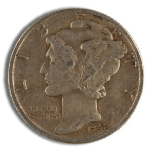 $1 FV 90% Silver Mercury Dimes – XF